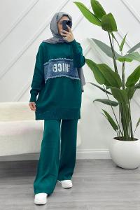 RÜZGARLIK DETAYLI KADIN KREP TAKIM