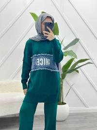 RÜZGARLIK DETAYLI KADIN KREP TAKIM