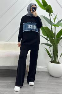 RÜZGARLIK DETAYLI KADIN KREP TAKIM