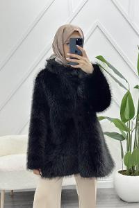 DÜĞMELİ CEPLİ PELUŞ MONT