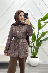 ETNİK DESEN PANTOLON KADıN SCUBA TAKIM