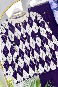 GOLD DÜĞME DETAYLI ETEKLİ KADIN TRİKO TAKIM