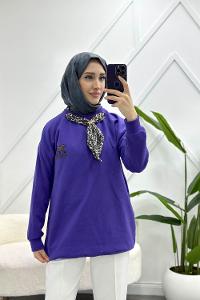 İTHAL ÇİÇEK DETAYLI TUNİK