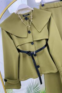 KOL VE YAKASI NOKTA DESEN BÜRÜMCÜK TAKIM