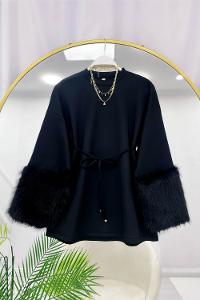 İTHAL ÇİÇEK DETAYLI TUNİK