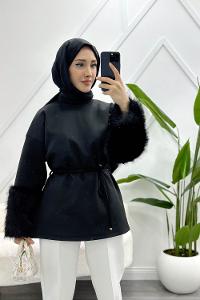 İTHAL ÇİÇEK DETAYLI TUNİK