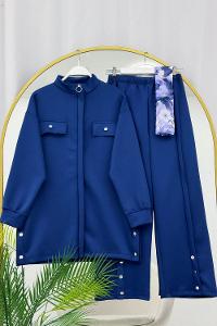 KOLLARI TÜL ÇİÇEK DESENLİ ELBİSE