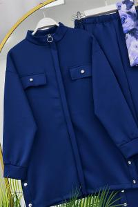 KOLLARI TÜL ÇİÇEK DESENLİ ELBİSE