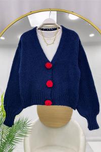 GÜL DÜĞMELİ YUMOŞ HIRKA