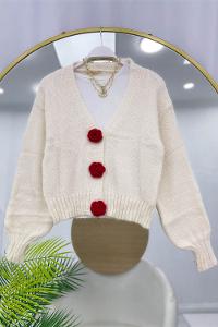 FİYONK DETAYLI DÜĞMELİ YUMOŞ HIRKA