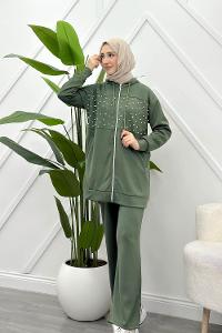 LEOPAR DESENLİ PUF SCUBA TAKIM