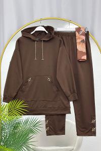 KOL VE YAKASI NOKTA DESEN BÜRÜMCÜK TAKIM