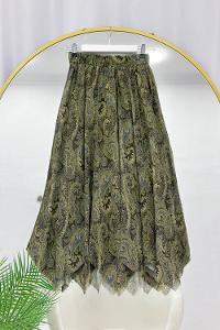 ASİMETRİK KESİM ASTARLI ŞİFON ETEK