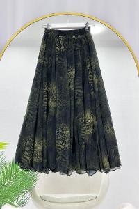 ASİMETRİK KESİM ASTARLI ŞİFON ETEK