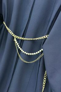 KOLLAR FIRFIRLI GOLD DÜĞME DETAYLI PANTOLONLU TAKIM