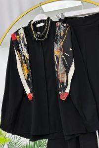 ŞAL DETAYLI PANTOLONLU GÖMLEK