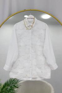 DÜĞMELİ ÖNDEN BAĞLAMALI KADIN GÖMLEK