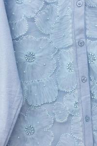 KOLLARI FİYONK DETAYLI OYSHO KUMAŞ KADIN TUNİK