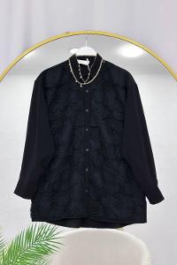 DÜĞMELİ ÖNDEN BAĞLAMALI KADIN GÖMLEK