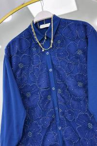 DÜĞMELİ ÖNDEN BAĞLAMALI KADIN GÖMLEK