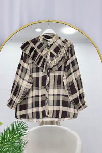 KOLLARI FİYONK DETAYLI OYSHO KUMAŞ KADIN TUNİK