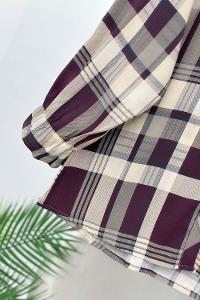 KOLLARI FİYONK DETAYLI OYSHO KUMAŞ KADIN TUNİK