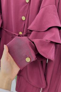 KOLLAR FIRFIRLI GOLD DÜĞME DETAYLI PANTOLONLU TAKIM