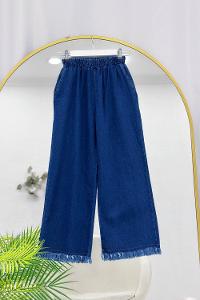 METALİK BONCUK DETAYLI PANTOLONLU KADIN KOT TAKIM