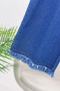 METALİK BONCUK DETAYLI PANTOLONLU KADIN KOT TAKIM