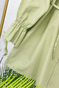 ÖNÜ FIRFIRLI BAĞLAMALI KADIN GÖMLEK TUNİK