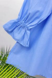 ÖNÜ FIRFIRLI BAĞLAMALI KADIN GÖMLEK TUNİK