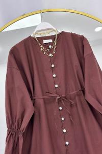 ÖNÜ FIRFIRLI BAĞLAMALI KADIN GÖMLEK TUNİK