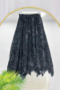 YARIM FERMUARLI DESENLİ KADIN ETEK