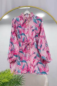 YAPRAK DESEN KADIN GÖMLEK