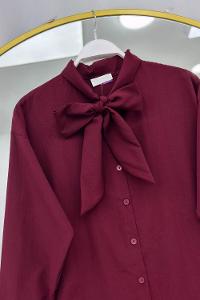 BOYUNDAN BAĞLAMALI KADIN GÖMLEK