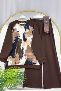 LEOPAR FİYONK DETAYLI KADIN TUNİK