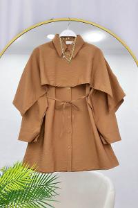 BOYUNDAN BAĞLAMALI KADIN GÖMLEK