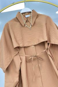 BOYUNDAN BAĞLAMALI KADIN GÖMLEK