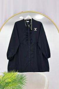 BROŞ DETAYLI GÖMLEK