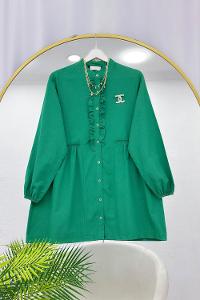 BROŞ DETAYLI GÖMLEK