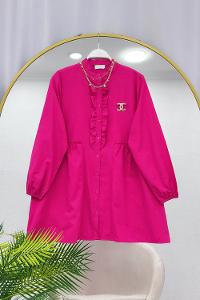 BROŞ DETAYLI GÖMLEK