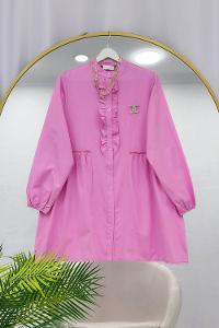 BROŞ DETAYLI GÖMLEK