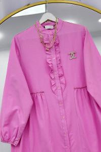 BROŞ DETAYLI GÖMLEK