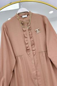 BROŞ DETAYLI GÖMLEK