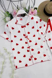 İKİLİ BASKI DETAYLI KADIN PİJAMA TAKIMI