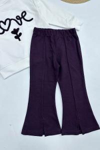 METALİK BONCUK DETAYLI PANTOLONLU KADIN KOT TAKIM