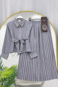 KOLLARI FIRFIRLI ETEKLİ KADIN TAKIM