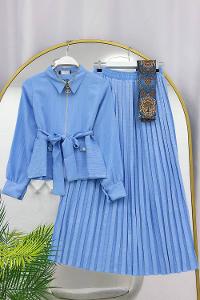 KOLLARI FIRFIRLI ETEKLİ KADIN TAKIM