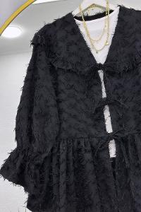 KOLLARI FIRFIRLI ETEKLİ KADIN TAKIM