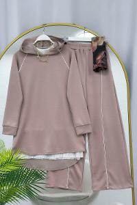 KOLLARI LASTİKLİ İPLİ KADIN TUNİK GÖMLEK